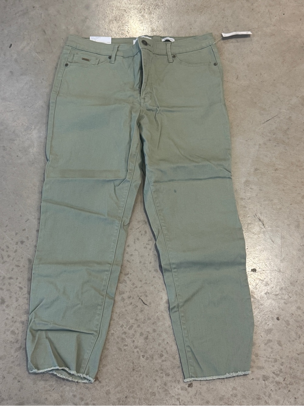 Casual Straight-Leg Pants in Sage Green